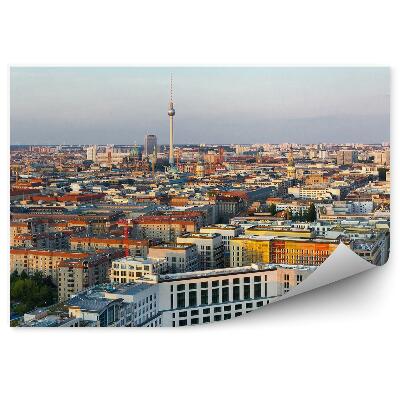 Fototapeta na stenu Letecký pohľad Berlín budovy cesty autá televízna veža