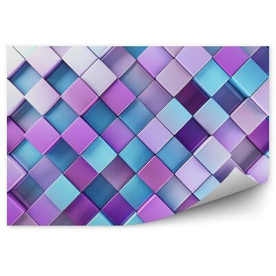 Fototapeta Modré a fialové kocky abstraktné pozadie