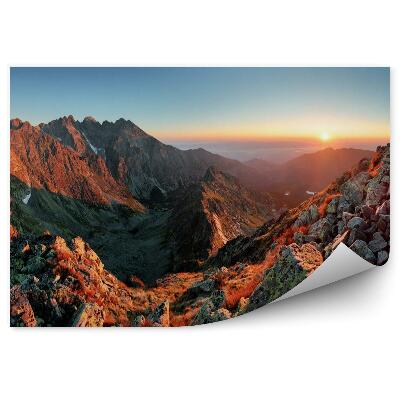 Fototapeta Panoráma západu slnka z vrcholu - slovensko tatry