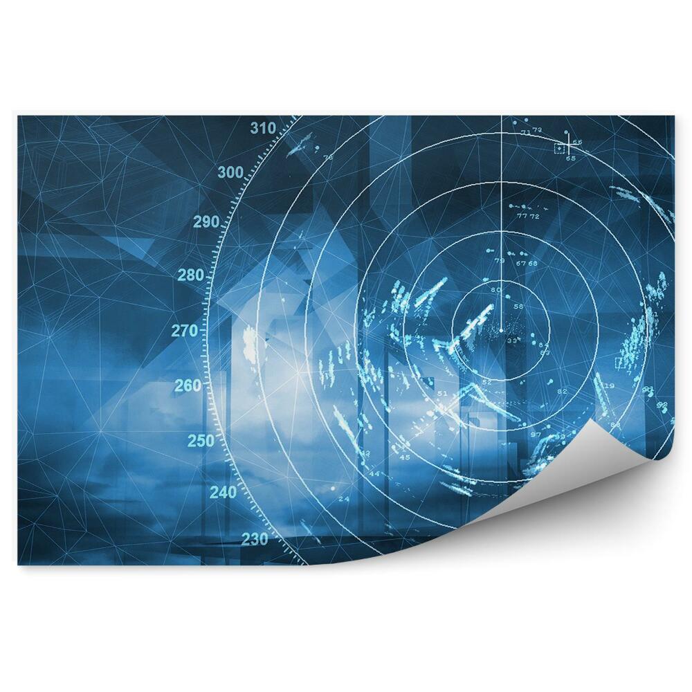 Fototapeta na stenu Radar Modrý Digitálny Moderná Loď