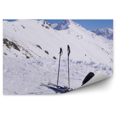 Fototapeta na stenu Giewont hory zimné sneh tatry lyžiarske palice batoh turistické