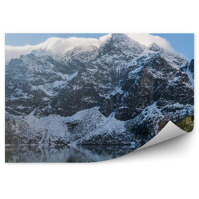 Fototapeta na stenu Morské oko tatry stromy obloha mraky