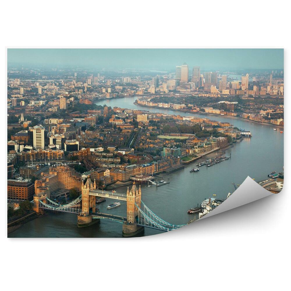 Fototapeta na stenu Londýnsky most Tower Bridge z vtáčej perspektívy