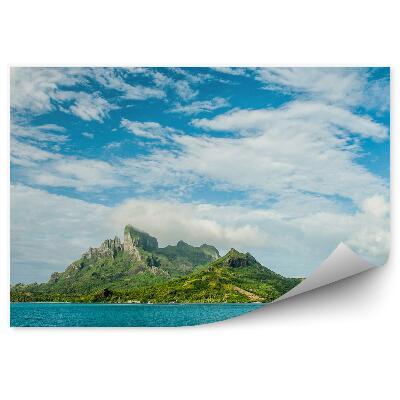 Fototapeta na stenu Zelená vegetácia ostrovný kopec