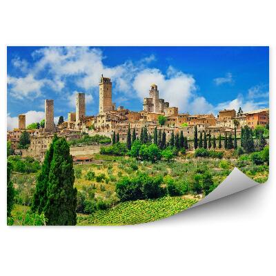 Fototapeta na stenu Panoráma nádherného toskánskeho mesta San Gimignano taliansko