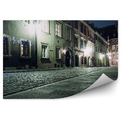 Fototapeta na stenu Stará ulica Varšava noc