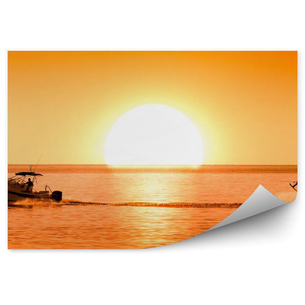 Fototapeta na stenu Oceán Západ Slnka Wakeboard Lode