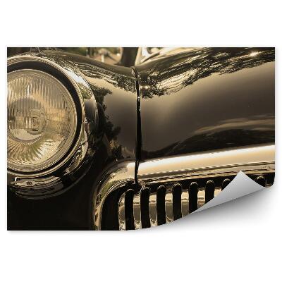 Fototapeta na stenu Detailný záber na svetlá retro auta