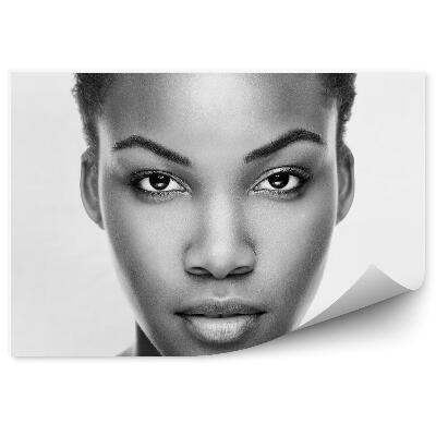 Fototapeta na stenu Ženská Tvár Čierne Kučeravé Vlasy