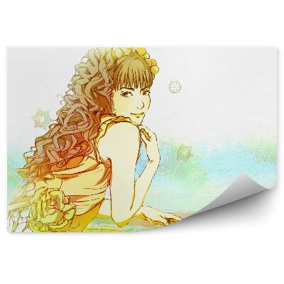 Fototapeta Krásne dievča snehové vločky