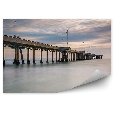 Fototapeta Mólo mraky západ slnka benátky