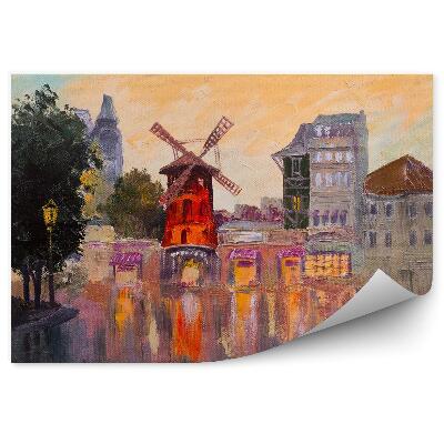 Fototapeta Olejomaľba krajiny moulin rouge paríž francúzsko