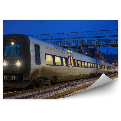 Fototapeta Postajni peron postaje postaja somrak