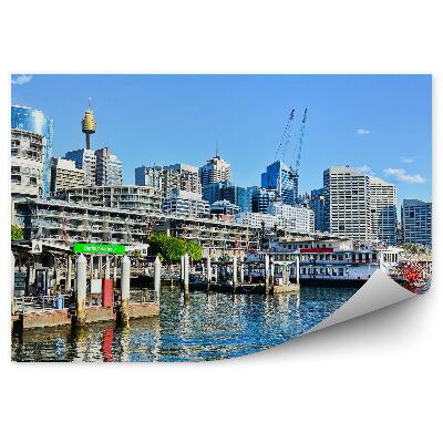 Fototapeta Mrakodrapy lode oceán obloha mraky Sydney