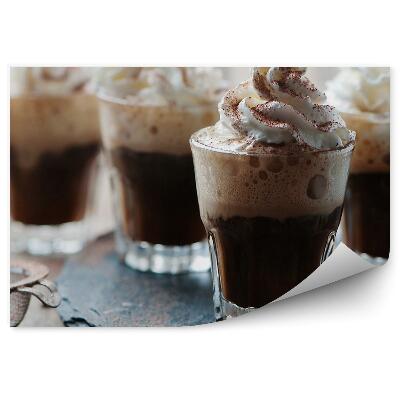 Fototapeta na stenu Viedeň káva pena šľahačka kakaové bôby