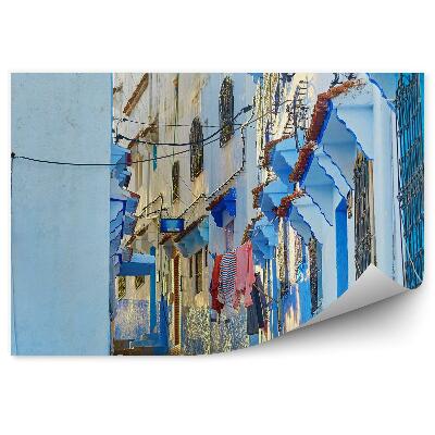 Fototapeta na stenu Mesto modre stavbe kamnite stopnice pralnica