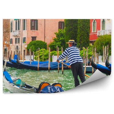 Fototapeta na stenu Gondoly kanál Grande Benátky budovy bazilika Santa Maria della Salute Taliansko