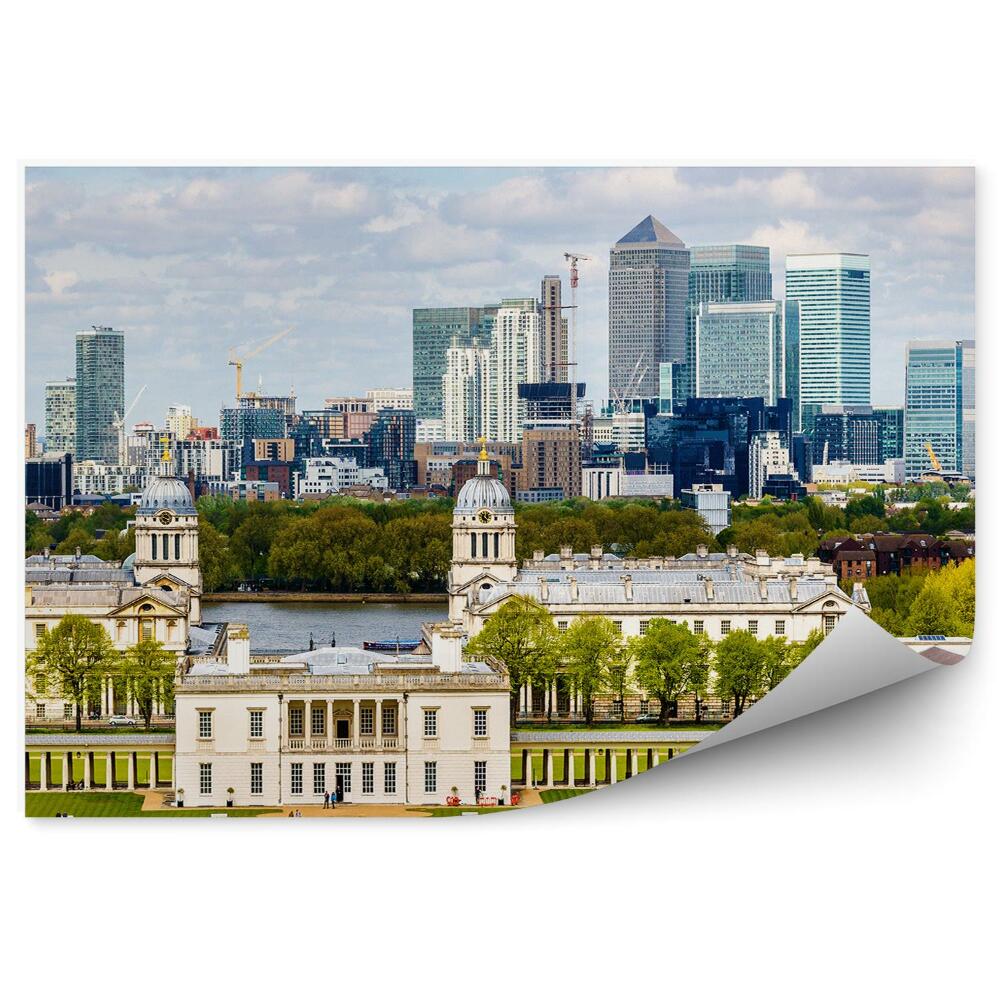 Fototapeta Canary Wharf Greenwich Londýn obloha mraky