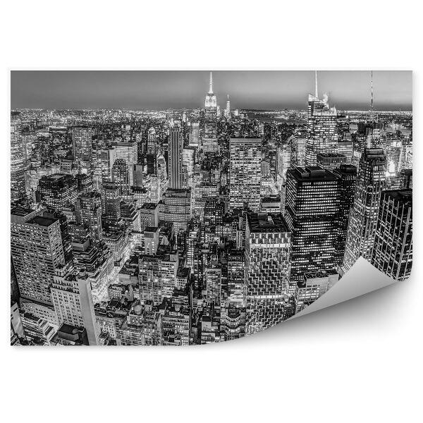 Fototapeta Čiernobiely Manhattan ulice New York svetlá