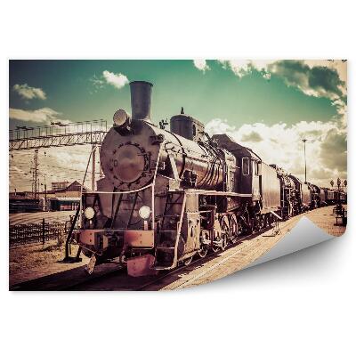 Fototapeta na stenu Stará parná lokomotíva vo vintage štýle