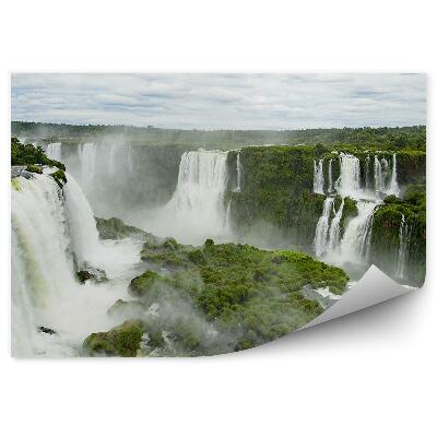 Fototapeta Vodopády v lese nádrž zelená