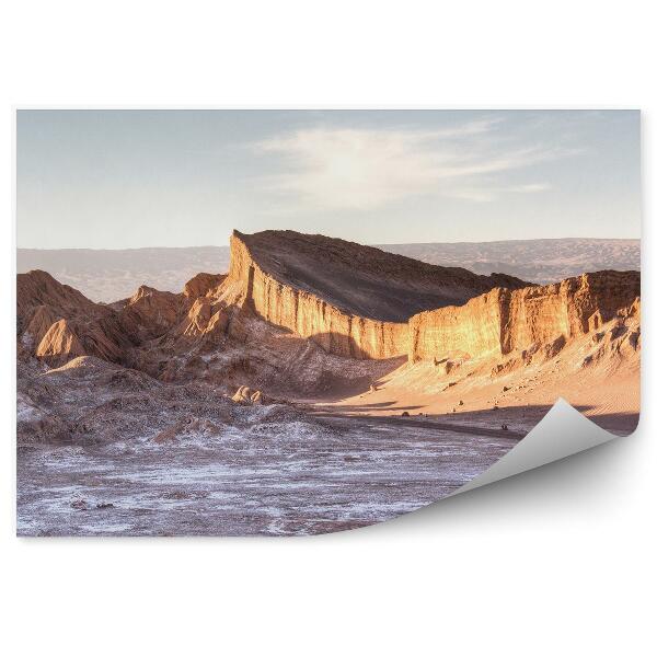 Fototapeta Valle De La Luna Púšť Atacama Čile Skaly Obloha Mraky