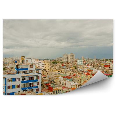 Fototapeta Zamračená obloha mestské budovy