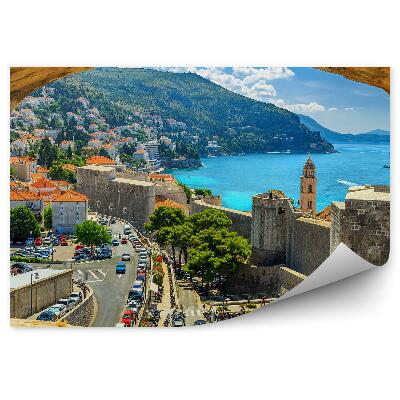 Fototapeta na stenu Dubrovník pevnosť okno mesto výhľad na more