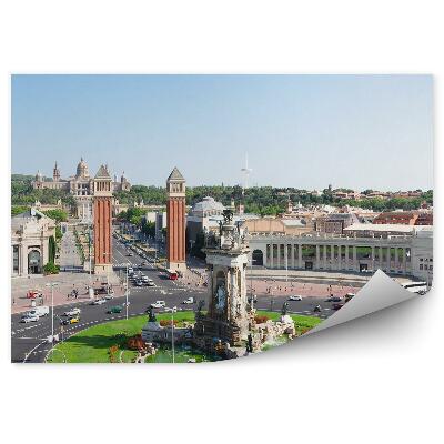 Fototapeta na stenu Budovy doprava zelená obloha mraky Barcelona Španielsko