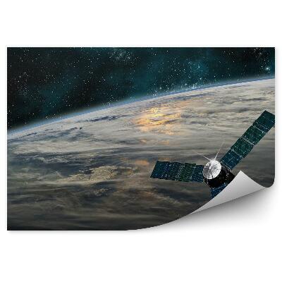 Fototapeta na stenu Planéta Zem Vesmírne Hviezdy Satelity Na Obežných Dráhach Mliečnej Dráhy