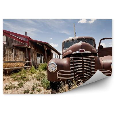 Fototapeta Staré Auto Budova Príroda Piesok