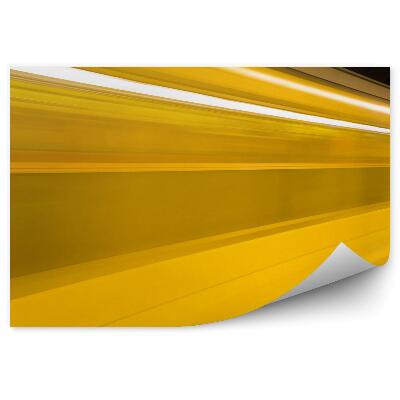 Fototapeta na stenu Žltý Vlak Metra Dopravné Svetlo