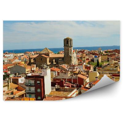 Fototapeta na stenu Panoráma starého mesta stromy obloha mraky