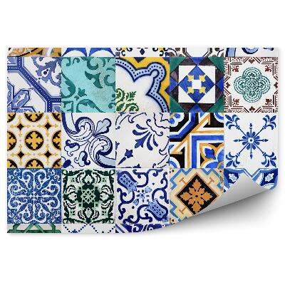 Fototapeta Koláž mozaikových dlaždíc farebné vintage vzory