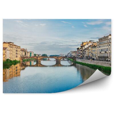 Fototapeta Staré mesto most cez rieku Arno most Trojice Florencia
