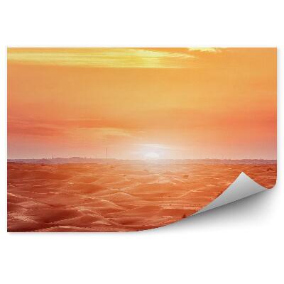 Fototapeta Západ Slnka Púšť Červená Obloha