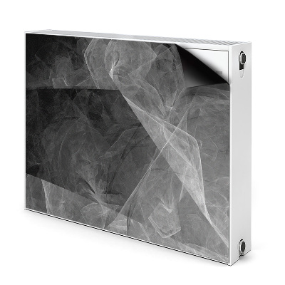 Dekoračný magnetický kryt na radiátor Abstraktný dymový čierno-biely vzor