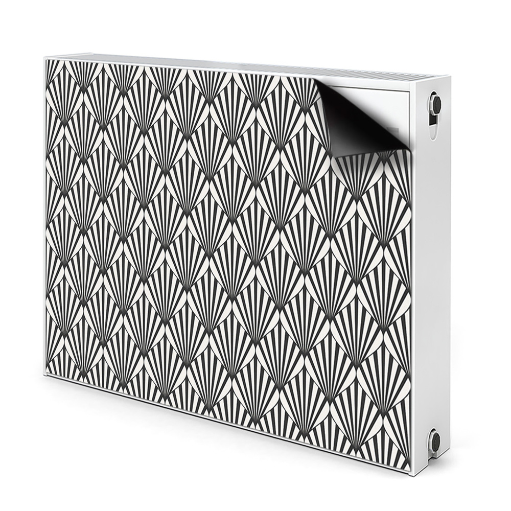 Dekoračný magnetický kryt na radiátor Art Deco vejárový geometrický vzor