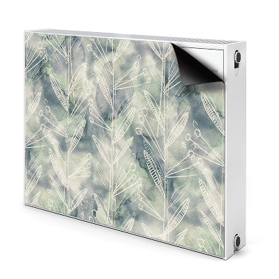 Dekoračný magnetický kryt na radiátor Abstraktné listy a vetvičky