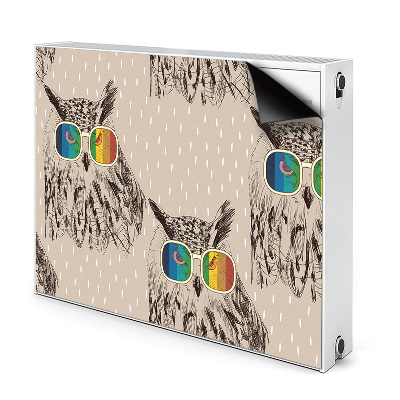 Dekoračný magnet na radiátor Sovy s farebnými okuliarmi