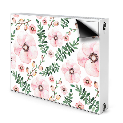 Dekoračný magnet na radiátor Akvarelové kvety a lístky