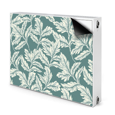 Dekoračný magnet na radiátor Botanický listový vzor na zelenom pozadí