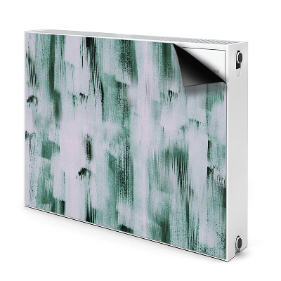 Dekoračný magnet na radiátor Abstraktné zelené štetce na bielej