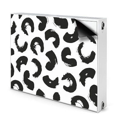 Dekoračný magnet na radiátor Abstraktné čierne štetce na bielej