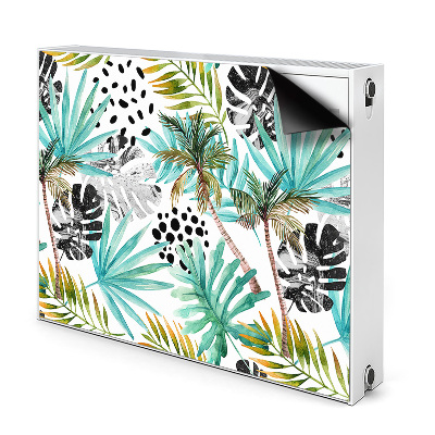 Dekoračný magnetický kryt na radiátor Tropické listy a palmy