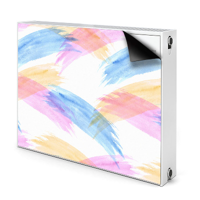 Dekoračný magnetický kryt na radiátor Farebné akvarelové ťahy štetcom