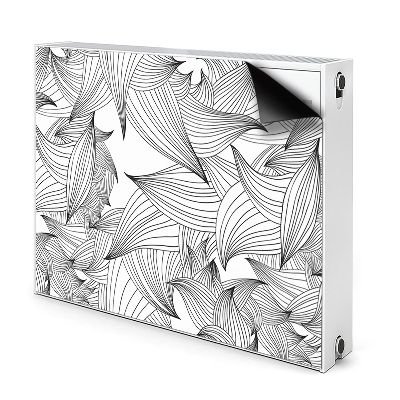 Dekoračný magnet na radiátor Abstraktné listové línie