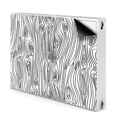 Dekoračný magnetický kryt na radiátor Drevený letokruhový vzor