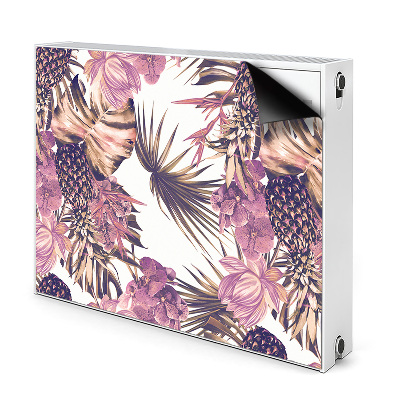 Dekoračný magnet na radiátor Tropické kvety a ananásové listy