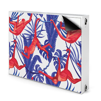 Dekoračný magnet na radiátor Opice a tropické listy